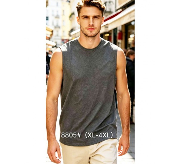 Майка мужская 6 шт (1-4XL) коттон RZ6000_8805b