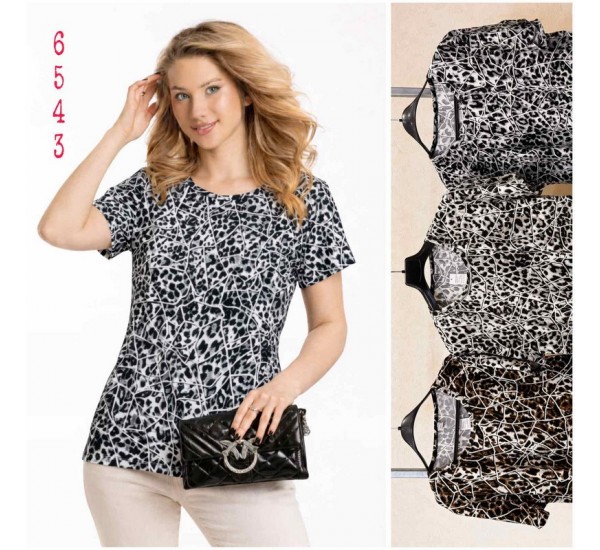 Футболка жіноча, коттон 6 шт (M-4XL) SeR2152_6543