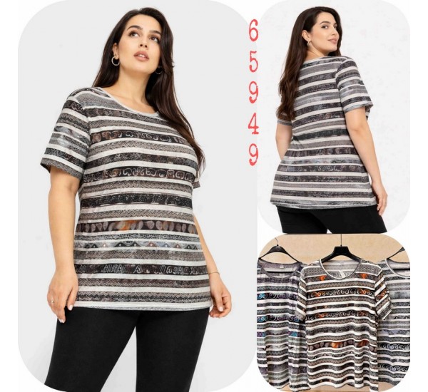 Футболка жіноча Батал, коттон 6 шт (4-8XL) SeR2152_65949