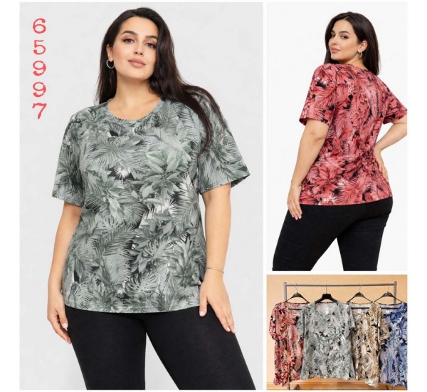 Футболка женская Батал, коттон 6 шт (4-8XL) SeR2152_65997