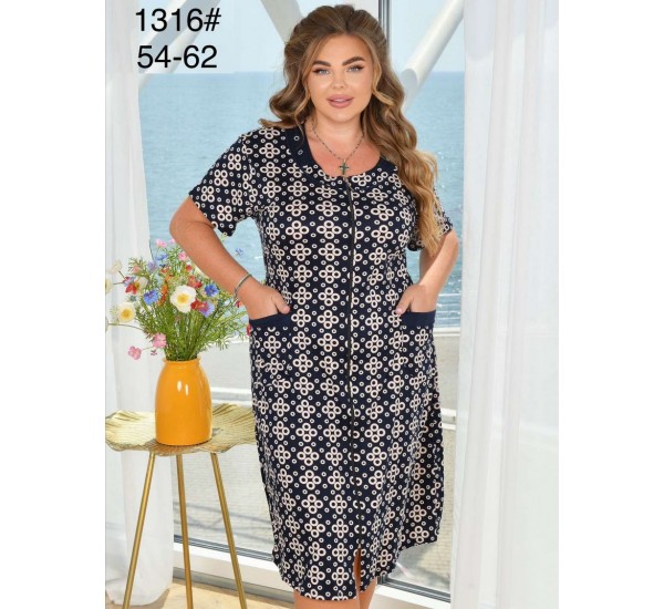 Халат женский, вискоза 5 шт (54-62 р) ZeL1396_1316b