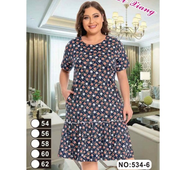 Платье женское, вискоза 5 шт (58-66 р) ZeL1396_534-6