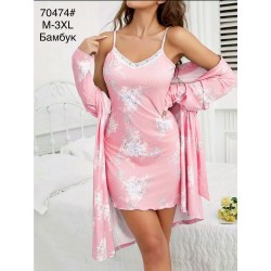 Халат женский 2-ка, бамбук 5 шт (M-3XL) ZeL1396_70474a