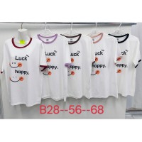 Футболка жіноча, стрейч/коттон 5 шт (56-68 р) ZeL777_B28