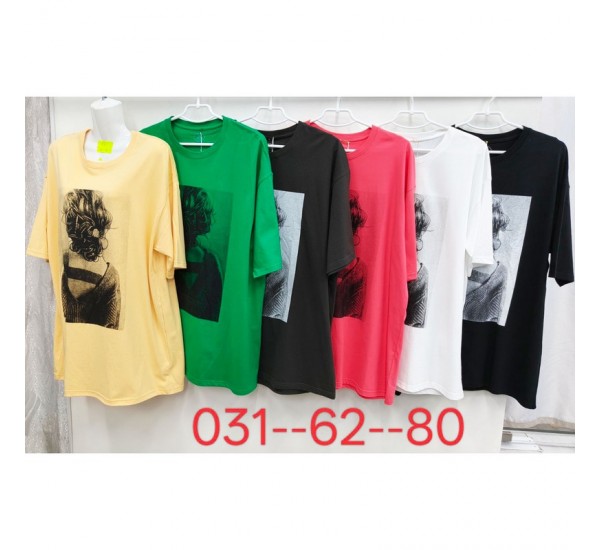 Футболка жіноча, стрейч/коттон 5 шт (62-80 р) ZeL777_031