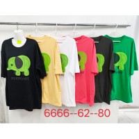 Футболка жіноча, стрейч/коттон 5 шт (62-80 р) ZeL777_6666