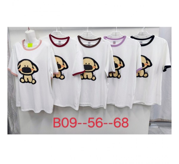 Футболка женская, стрейч/коттон 5 шт (56-68 р) ZeL777_B09