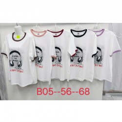 Футболка женская, стрейч/коттон 5 шт (56-68 р) ZeL777_B05