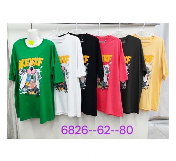 Футболка жіноча, стрейч/коттон 5 шт (62-80 р) ZeL777_6826