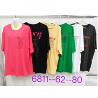 Футболка жіноча, стрейч/коттон 5 шт (62-80 р) ZeL777_6811