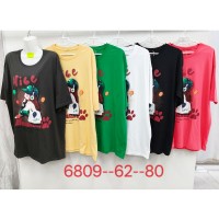 Футболка жіноча, стрейч/коттон 5 шт (62-80 р) ZeL777_6809