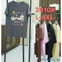 Футболка жіноча, стрейч/коттон 5 шт (50-58 р) ZeL777_2610