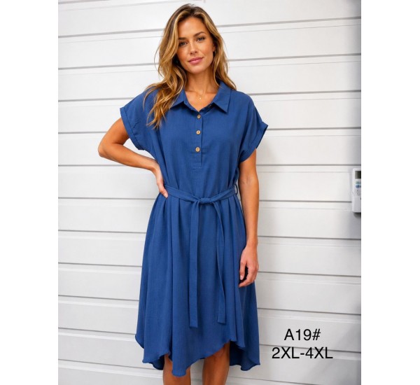 Сукня жіноча, 3 шт (2-4XL) штапель ZeL1396_A19a