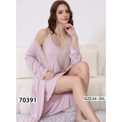 Халат 2-ка женский, 5 шт (M-3XL) коттон ZeL1396_70391a