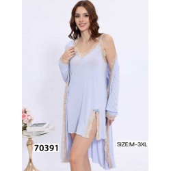 Халат 2-ка женский, 5 шт (M-3XL) коттон ZeL1396_70391b