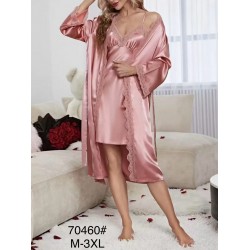 Халат 2-ка женский, 5 шт (M-3XL) шелк ZeL1396_70460a