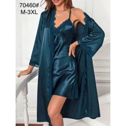 Халат 2-ка женский, 5 шт (M-3XL) шелк ZeL1396_70460b
