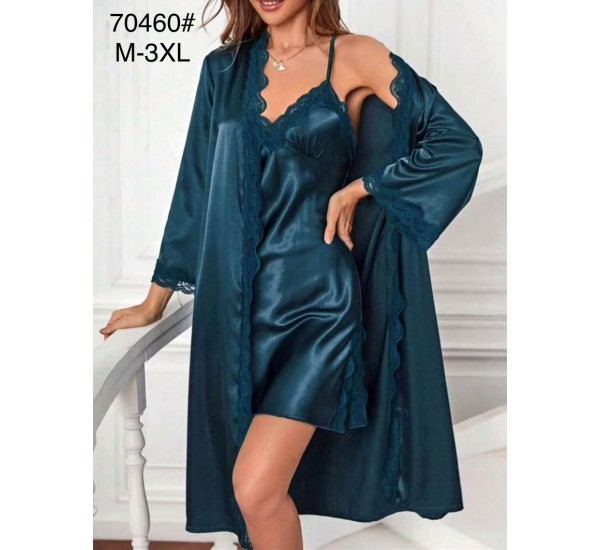 Халат 2-ка женский, 5 шт (M-3XL) шелк ZeL1396_70460b