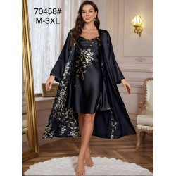 Халат 2-ка женский, 5 шт (M-3XL) шелк ZeL1396_70458a