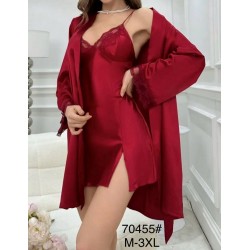 Халат 2-ка женский, 5 шт (M-3XL) шелк ZeL1396_70455a