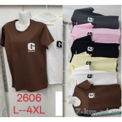 Футболка женская, стрейч/коттон 5 шт (L-4XL) ZeL777_2606