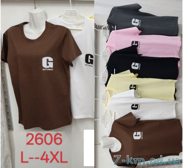 Футболка женская, стрейч/коттон 5 шт (L-4XL) ZeL777_2606