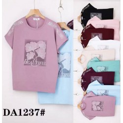 Футболка женская, стрейч/коттон 5 шт (54-62 р) ZeL777_DA1237