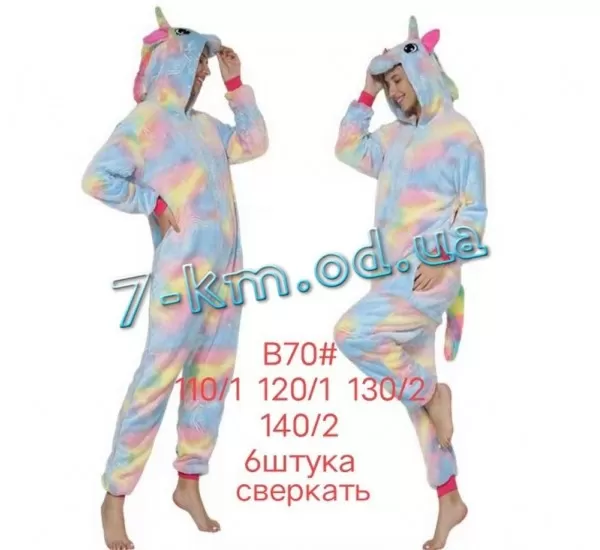 Пижама Кигуруми детская ZeL1396_B70 велсофт 6 шт (110-140 см) Пижама Кигуруми детская ZeL1396_B70 велсофт 6 шт (110-140 см)