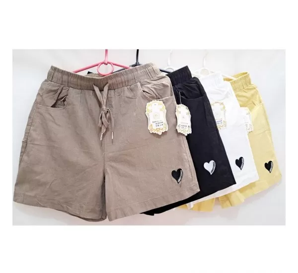 Шорты женские 8 шт (M-2XL) лён DLD_H2024 Шорты женские 8 шт (M-2XL) лён DLD_H2024