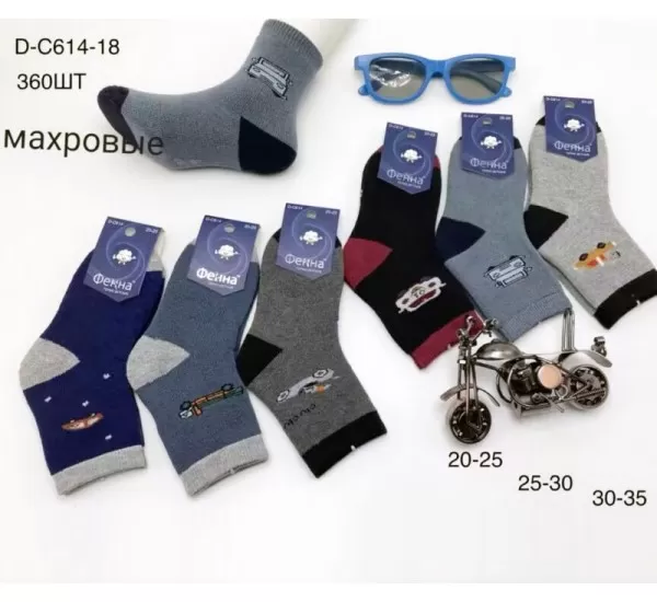 Носки для мальчиков KiE_D-C614-18 махра 12 шт (20-35 р) Носки для мальчиков KiE_D-C614-18 махра 12 шт (20-35 р)