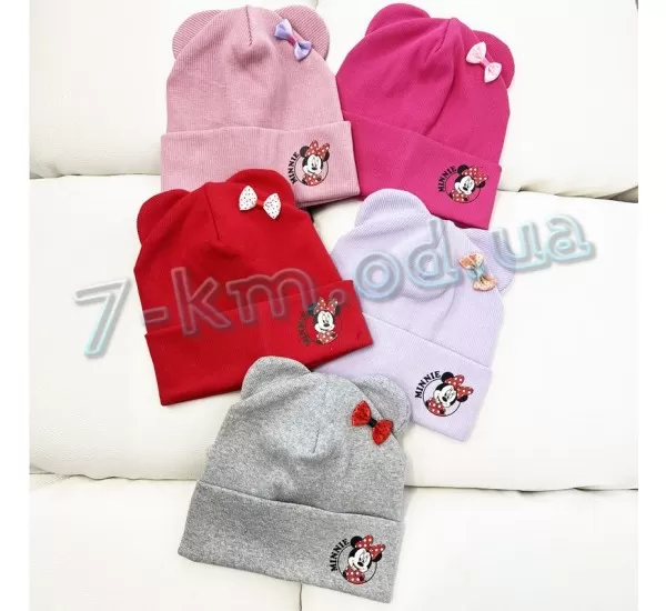 Шапка для дівчаток трикотаж 5 шт (48-50 р) ML903_110224 Шапка для дівчаток трикотаж 5 шт (48-50 р) ML903_110224