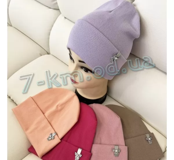 Шапка для девочек трикотаж/рубчик 5 шт (52-54 р) ML903_110227 Шапка для девочек трикотаж/рубчик 5 шт (52-54 р) ML903_110227