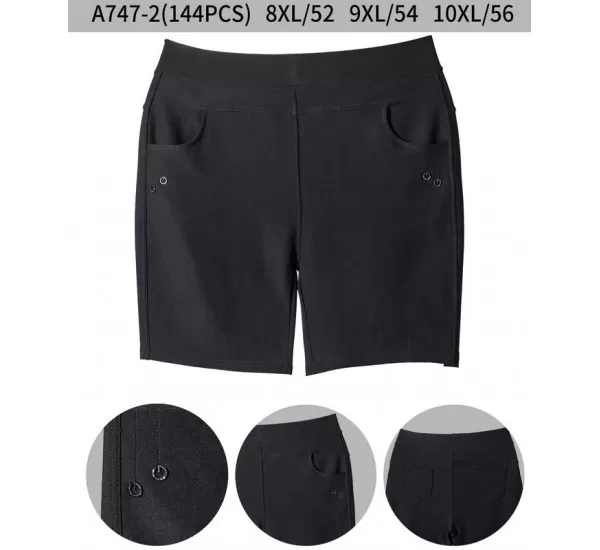 Шорти жіночі 12 шт (8-10XL) стрейч-коттон PaH_A747-2 Шорти жіночі 12 шт (8-10XL) стрейч-коттон PaH_A747-2