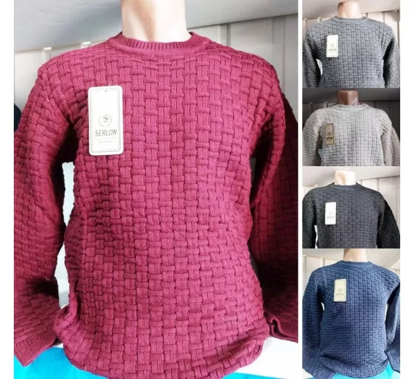 Свитер мужской SERLON шерсть/акрил 3 шт (2-4XL) HR1890_011001 Свитер мужской SERLON шерсть/акрил 3 шт (2-4XL) HR1890_011001