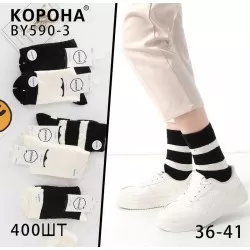 Носки женские 10 шт (36-41 р) коттон KiE_BY590-3