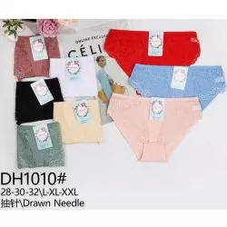 Трусы женские 12 шт (L-2XL) рубчик KiE_DH1010
