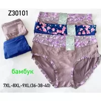 Трусы женские 12 шт (7-9XL) бамбук KiE_Z30101a