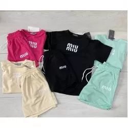 Костюм женский MiuMiu (S-M) коттон 2 шт ML667_150610
