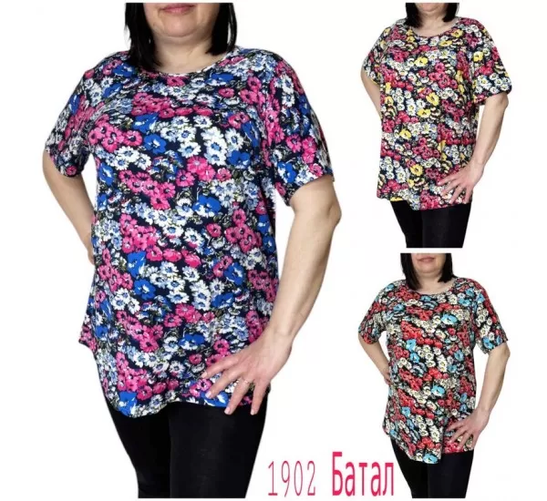 Футболка женская трикотаж 6 шт (4-8XL) SeR2152_1902 Футболка женская трикотаж 6 шт (4-8XL) SeR2152_1902